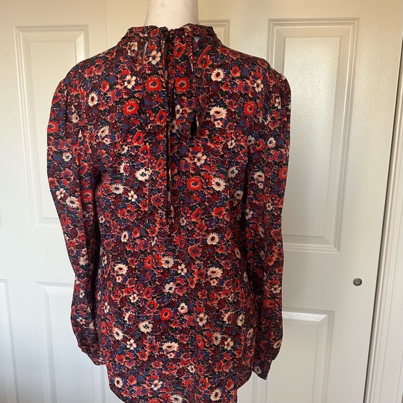 Veronica Beard Chilton Blouse. Berry Multi. Size 6 - Picture 3 of 9